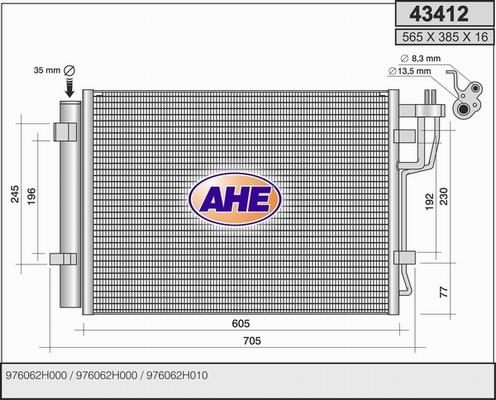 AHE 43412 - Kondenser, kondisioner furqanavto.az