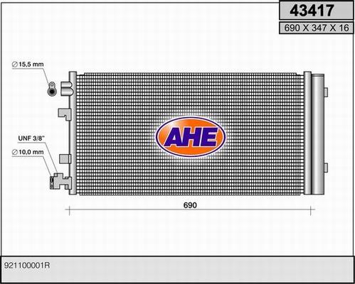 AHE 43417 - Kondenser, kondisioner furqanavto.az