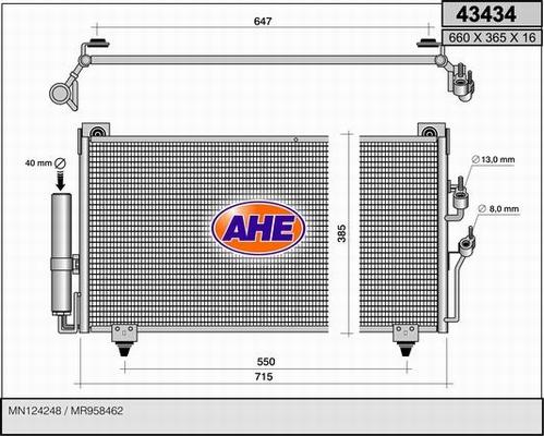 AHE 43434 - Kondenser, kondisioner furqanavto.az