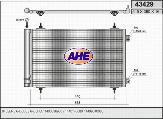 AHE 43429 - Kondenser, kondisioner furqanavto.az