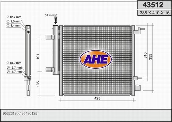 AHE 43512 - Kondenser, kondisioner furqanavto.az