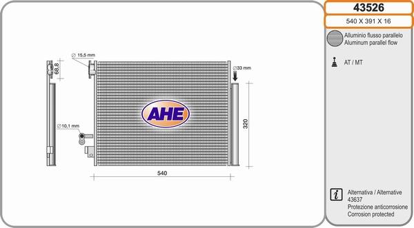 AHE 43526 - Kondenser, kondisioner furqanavto.az