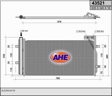 AHE 43521 - Kondenser, kondisioner furqanavto.az