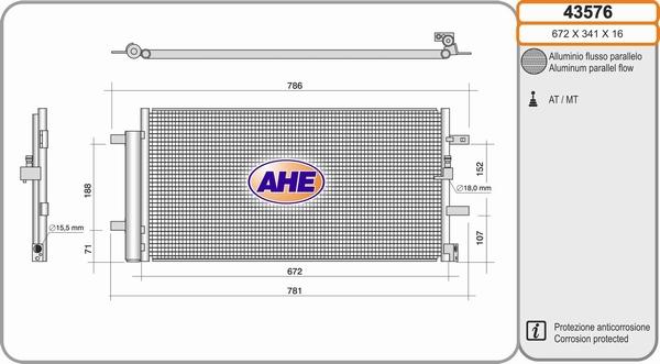 AHE 43576 - Kondenser, kondisioner furqanavto.az