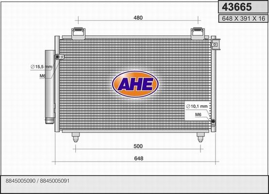 AHE 43665 - Kondenser, kondisioner furqanavto.az