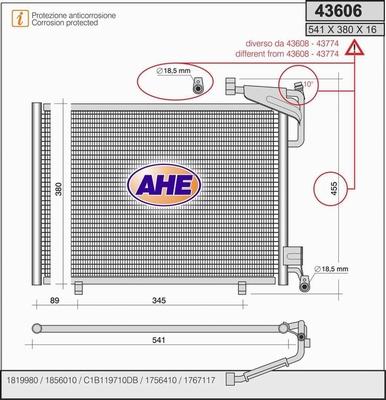 AHE 43606 - Kondenser, kondisioner furqanavto.az