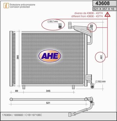 AHE 43608 - Kondenser, kondisioner furqanavto.az