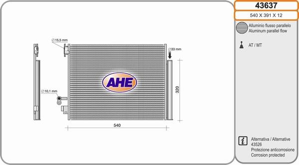 AHE 43637 - Kondenser, kondisioner furqanavto.az