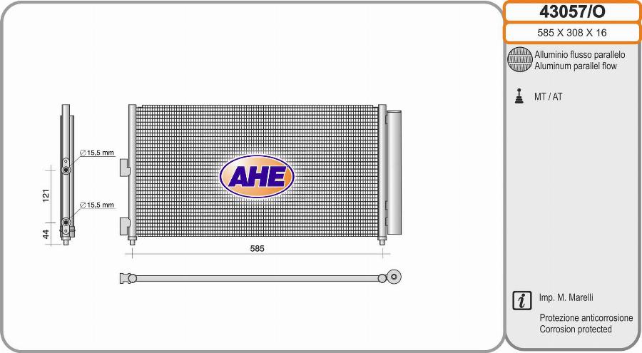 AHE 43057O - Kondenser, kondisioner furqanavto.az