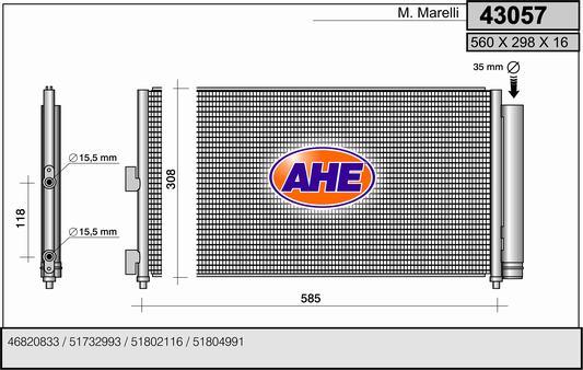 AHE 43057 - Kondenser, kondisioner furqanavto.az