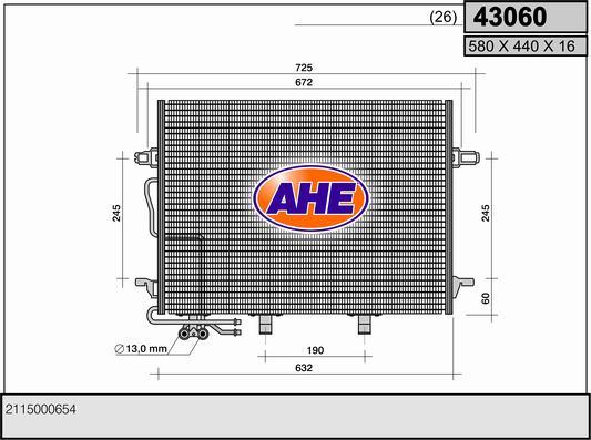 AHE 43060 - Kondenser, kondisioner furqanavto.az