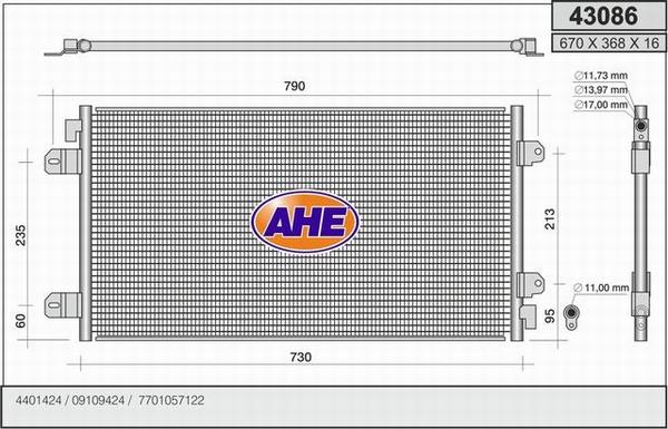 AHE 43086 - Kondenser, kondisioner furqanavto.az