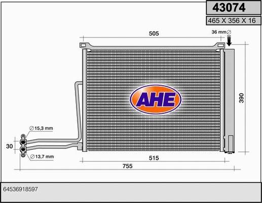 AHE 43074 - Kondenser, kondisioner furqanavto.az