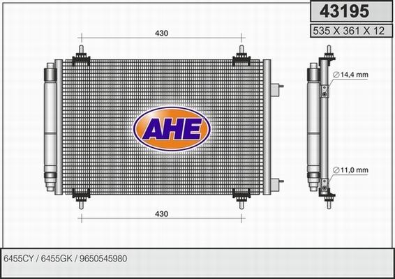 AHE 43195 - Kondenser, kondisioner furqanavto.az