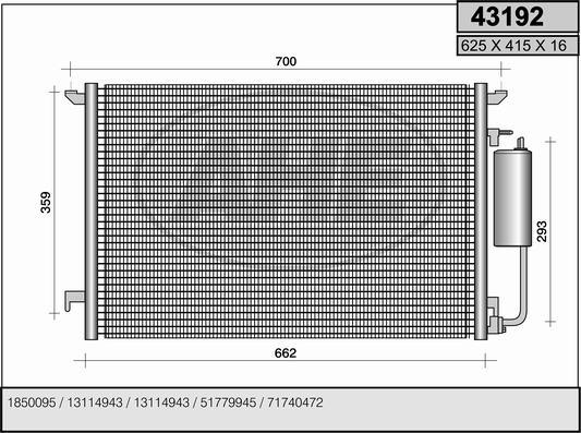 AHE 43192 - Kondenser, kondisioner furqanavto.az