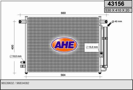 AHE 43156 - Kondenser, kondisioner furqanavto.az