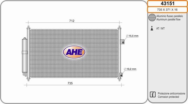 AHE 43151 - Kondenser, kondisioner furqanavto.az