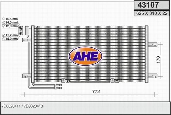 AHE 43107 - Kondenser, kondisioner furqanavto.az