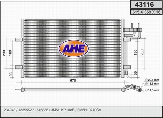 AHE 43116 - Kondenser, kondisioner furqanavto.az