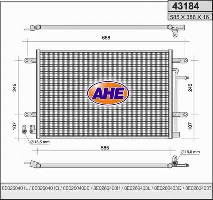 AHE 43184 - Kondenser, kondisioner furqanavto.az