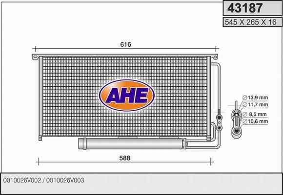 AHE 43187 - Kondenser, kondisioner furqanavto.az