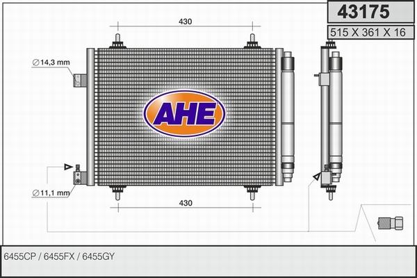 AHE 43175 - Kondenser, kondisioner furqanavto.az