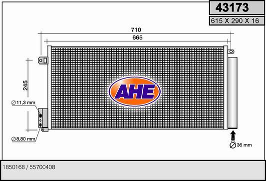 AHE 43173 - Kondenser, kondisioner furqanavto.az