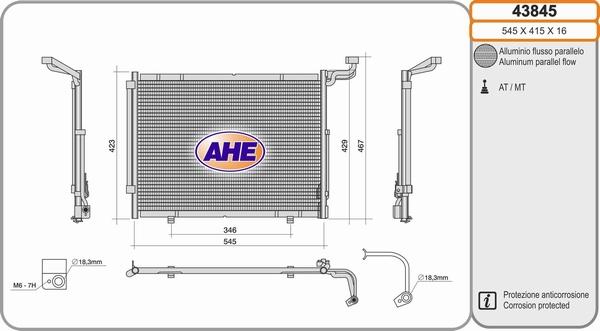 AHE 43845 - Kondenser, kondisioner furqanavto.az