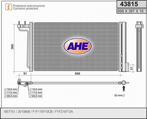 AHE 43815 - Kondenser, kondisioner furqanavto.az