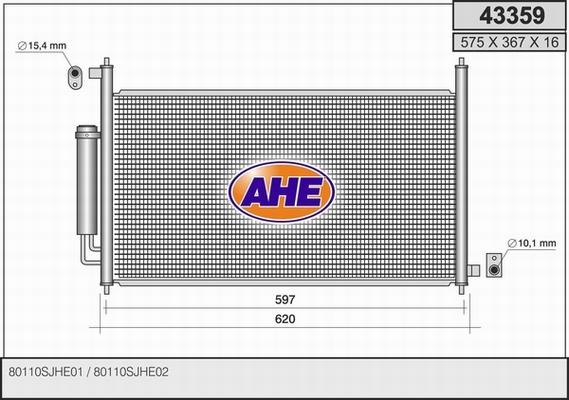 AHE 43359 - Kondenser, kondisioner furqanavto.az