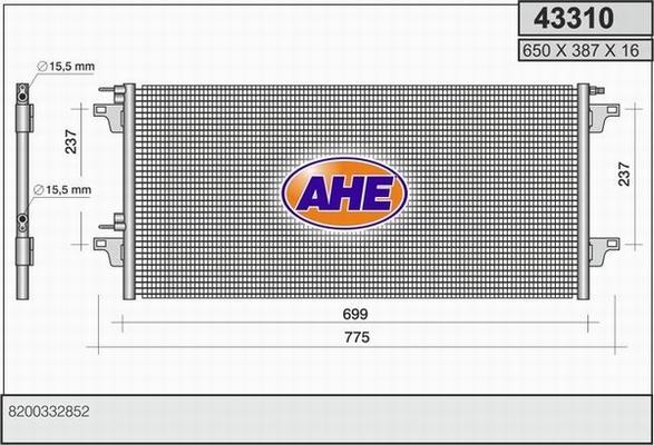 AHE 43310 - Kondenser, kondisioner furqanavto.az