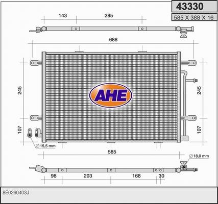 AHE 43330 - Kondenser, kondisioner furqanavto.az