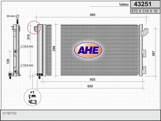 AHE 43251 - Kondenser, kondisioner furqanavto.az