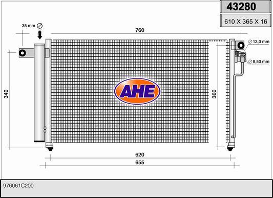 AHE 43280 - Kondenser, kondisioner furqanavto.az