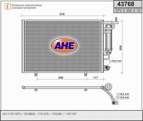 AHE 43768 - Kondenser, kondisioner furqanavto.az