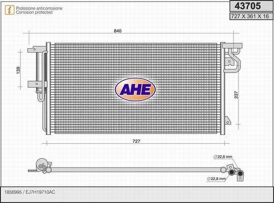 AHE 43705 - Kondenser, kondisioner furqanavto.az