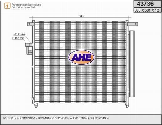 AHE 43736 - Kondenser, kondisioner furqanavto.az