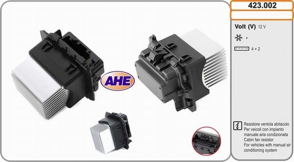 AHE 423.002 - Ön rezistor, elektromotor radiator fanatı furqanavto.az