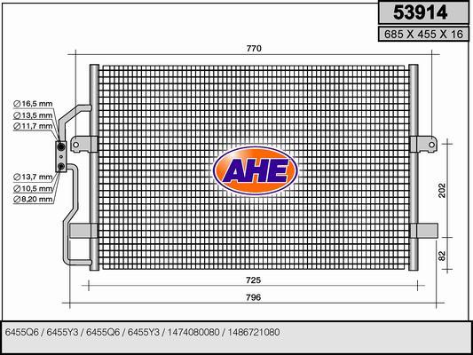 AHE 53914 - Kondenser, kondisioner furqanavto.az