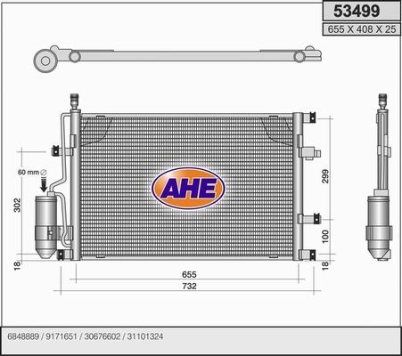 AHE 53499 - Kondenser, kondisioner furqanavto.az