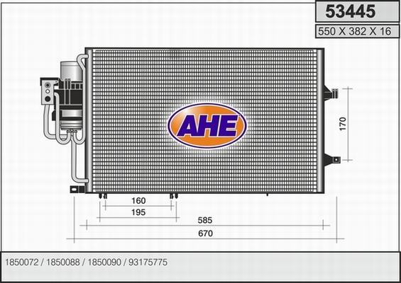 AHE 53445 - Kondenser, kondisioner furqanavto.az