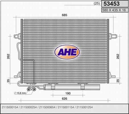 AHE 53453 - Kondenser, kondisioner furqanavto.az