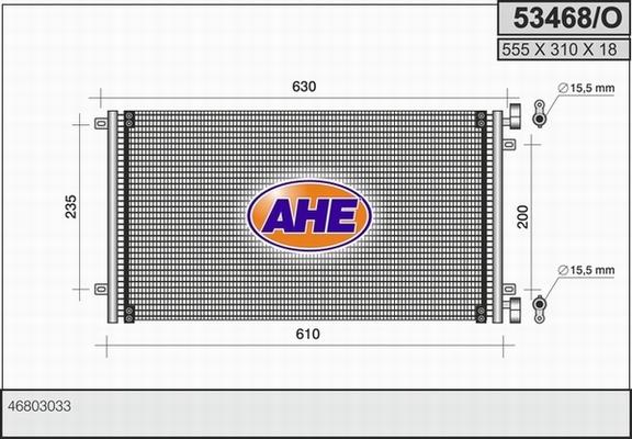 AHE 53468/O - Kondenser, kondisioner furqanavto.az