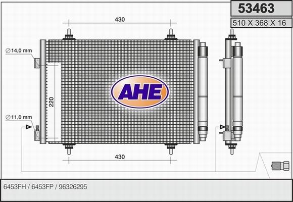 AHE 53463 - Kondenser, kondisioner furqanavto.az