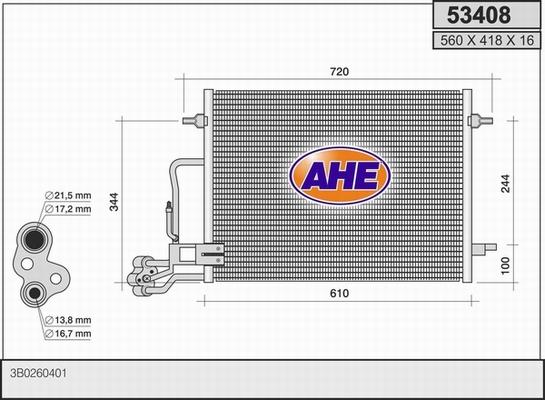 AHE 53408 - Kondenser, kondisioner furqanavto.az