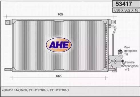 AHE 53417 - Kondenser, kondisioner furqanavto.az