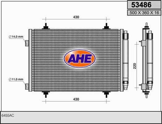 AHE 53486 - Kondenser, kondisioner furqanavto.az