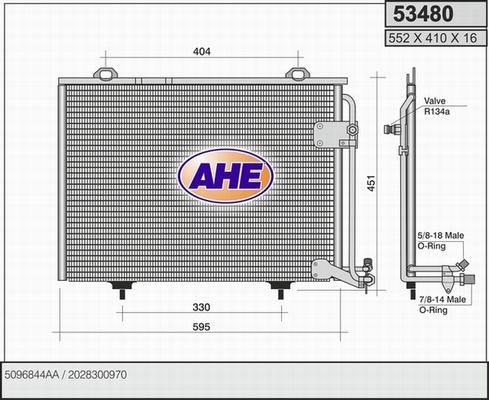 AHE 53480 - Kondenser, kondisioner furqanavto.az