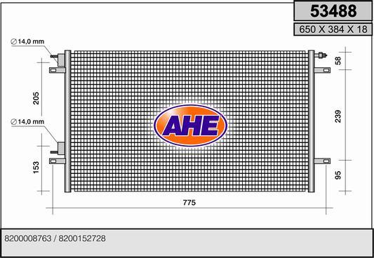 AHE 53488 - Kondenser, kondisioner furqanavto.az