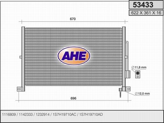 AHE 53433 - Kondenser, kondisioner furqanavto.az